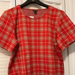 NWT Ann Taylor plaid top